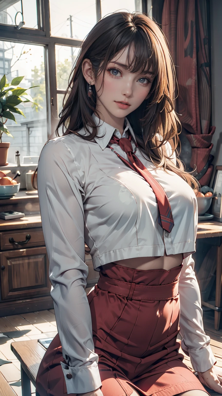 (Pretty Asian girl, idol, extremely detailed CG, 8K High Quality, Depth of field, Cinematic Light, Lens Flare, Ray tracing, beautiful lips, lots of cute soft freckles, beautiful eyes, intricate detail face, ultra detailed skin, 1girl, in the dark, deep shadow, front shot, face forward, big eyes, brown eyes, random position, pale skin, flashy multicolored hair, flashy rainbow colored bangs, orange eyebrows, she's chubby, very small perky breasts, detailed cleavage, looking at viewer, naughty smile, tattoos, wear low waist white tartan skirt, tight top that matches skirt, wear high thighs stockings with hangers from under her skirt, wide gap between thighs:1.6, (full figure:0.9), hips up, wear cat ears headband, earrings, piercings, navel piercing, jewelry, lots bracelets, she dj at a rave club), (Intense sex appeal of young women), small shoulders, Double Eyelids, bikini tan, large crotch gap, (micro mini skirt:1.2), makeup, cosplay, ((school uniform), (unbuttoned a white (long shirt) revealing lace bra: 1.3)), (expose red lace thong: 1.1)), breasts pushing against her bra
An Asian girl, exhibiting idol-like features, emerges from the depths of shadow in an extremely detailed CG Unity 8K wallpaper. Her beautifully sculpted face boasts intricate details, with ultra-detailed skin that appears almost alive