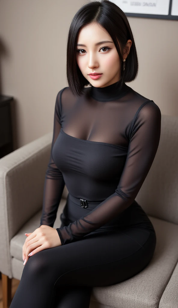 low angle shot,(Full body female love:1.3), (ultimate beauty), (fat goddess), gravure printing, best quality, super detailed, lifelike, Skin is super delicate, perfect anatomy, (1 Japan’s natural scenery), (alone),55 years old, big breasts, Mature housewife, attractive, , Fair complexion, Middle-aged women,(No cleavage),thigh, cosmetic, (lipstick: 1.1), (Eyeliner: 1.2), mascara, eye shadow, curls, Room, outdoor活动, earrings, necklace, (Satin black shirt, Slit tight skirt, black pantyhose:1.4), (jaw-dropping), (blow dry hair), (pencil skirt:1,4), , Wrinkles at the corners of the eyes, oral wrinkles,outdoor