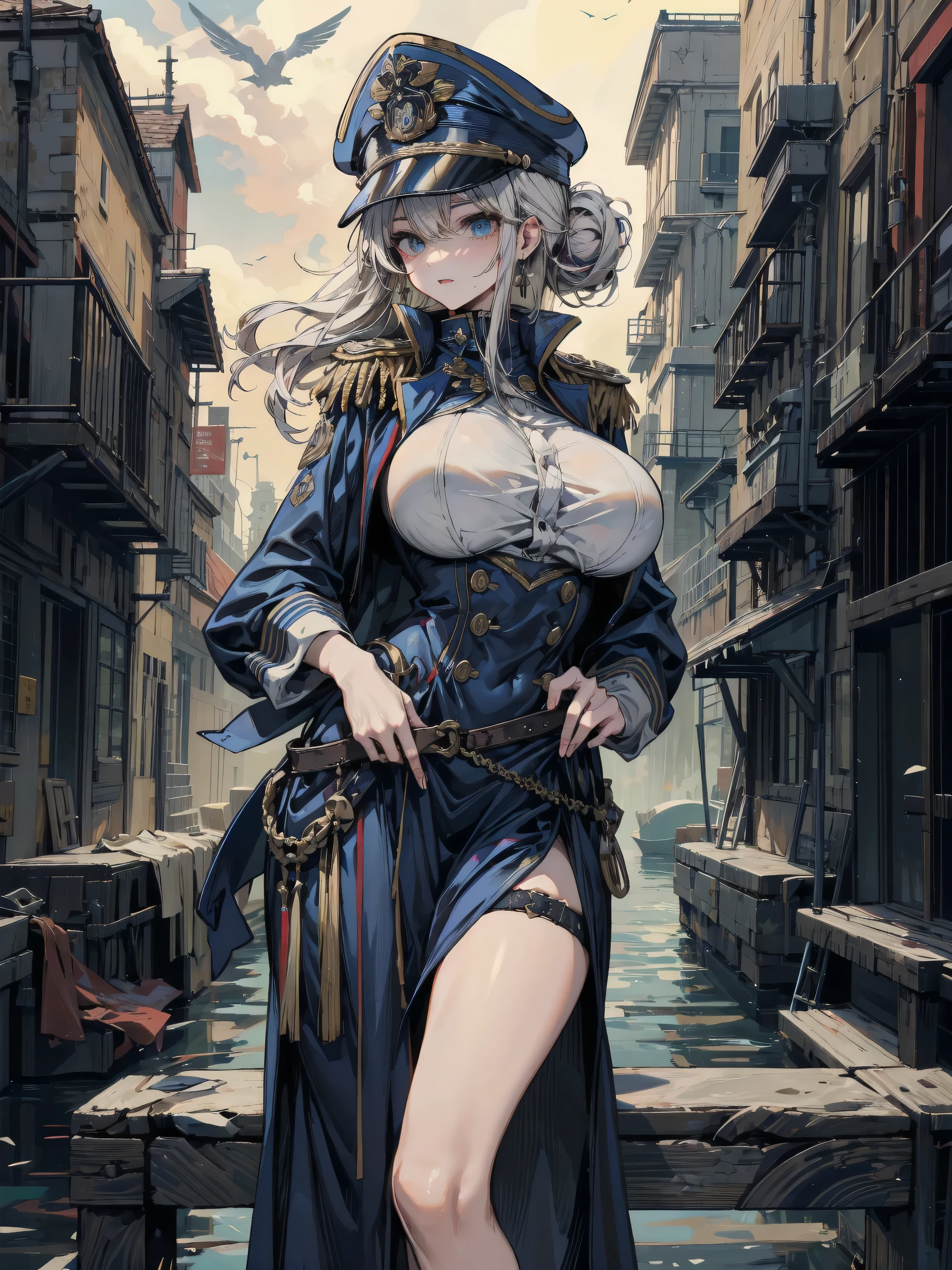 Female, buttocks, big breasts, fishing nets, tights, hd, sexy, slave, black corset, best quality, perfect figure, wet body, abs --auto --s2