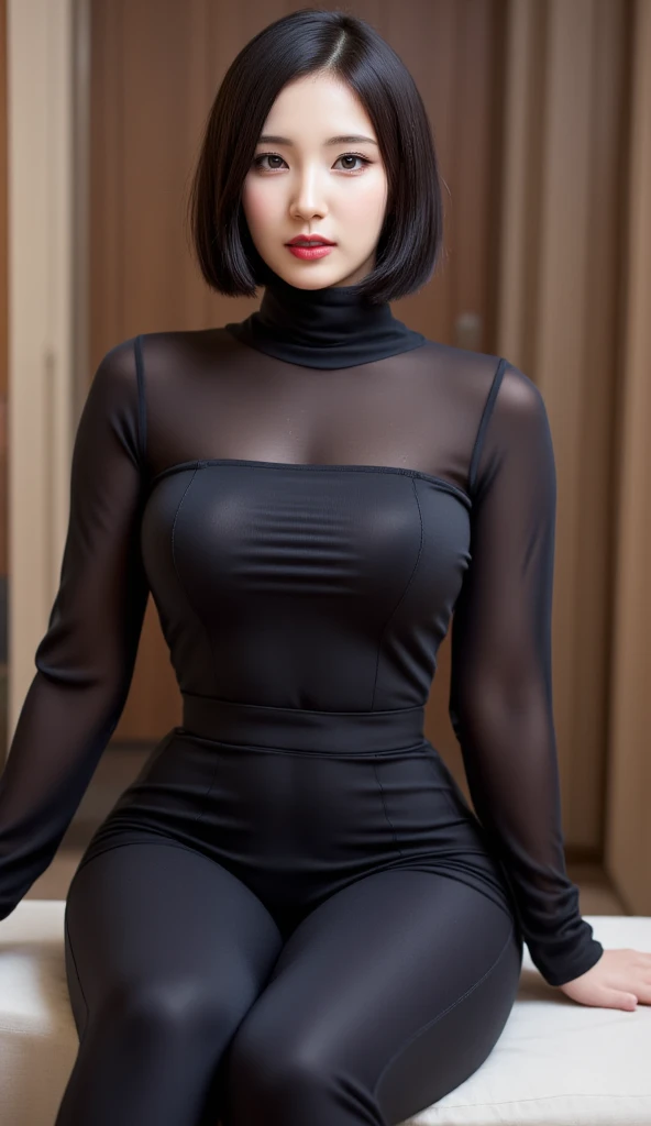 outdoor,Scenes,25 years old, Fair complexion, (No cleavage),thigh, cosmetic, (Lipstick: 1.1), (Eyeliner: 1.2), mascara, Eyeshadow,Outdoor sports, earrings, necklace, Black pantyhose, Wrinkles at the corners of the eyes, Oral wrinkles,High Neck Knit Bodycon Skirt,full-body shot,An Asian Japanese woman,25 years old,big eyes,elegant temperament elegant temperament,Huge sagging breasts(masterpiece:1.2, best quality), Practical, (real picture,25 years old, Intricate details, Depth of Field,High neck clothes), careful, The content is very detailed, This is a perfect face, Perfect body, large model, Mature woman, High, Leg length,Black silk suspenders,8k,best quality, masterpiece, Ultra-high resolution,(lifelike:1.4), original photo, Sharp focus, detailed, dramatic, Exquisite beautiful woman, (tall and straight:1.1), (No), (Drooping Giant:1.1), (Fat goddess desetallic high leg high collar dress mini skirt:1.0),(turtleneck slim fit skirt),(Transparent Metallic Miniskirt ), half butterfly earrings, double ring necklace, (:1.05), cosmetic, (Lipstick: 1.1), (Eyeliner: 1.2), mascara, Eyeshadow, Long curly hair, Dynamic angle, (Red lips)Beautiful graphics, thigh long,Black Greasy Reflective Bodysuit, Scenes,Fishnet socks,Red high heels