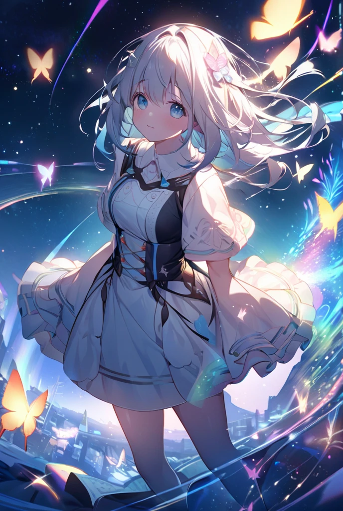 (master piece, high-quality, Mystical, ideal ratio of body proportions), (ultra high resolution, 8K RAW photo, photorealistics, natural lighting, textile shading), wideshot photo:1.6, (1 beautiful anime girl:1.3, 16 years old, solo:1.5, milf:1.5, :1.25, full body:1.3), shinny skin, BREAK, ((alice in the wonderland:1.3, cuty, kawaii, lovely, funny, a girl falling down from sky:1.5, flying girl in sky:1.5, girl is floating in air:1.1, rolling up skirt by wind:1.5, (shamed:1.3), surprising, putting hands on  with apron:1.35)), BREAK, ((PlayingCards, , tea cup, tea pot, tea spoons, small clock:1.3, lip sticks, candies:1.2, cookies, jam bottles, keys)), ((Royal-Blue dress :1.5, wearing long flaired skirt with blowing:1.3, White Apron, white stockings)), (medium long platinum-blonde hair:1.2, twin tail hair:1.6, tied hair with a large ribbon), (Blue eyes, bright pupils with highlights, detailed eyes), (lying down on your back:1.6, leaning forward:1.2, spreading legs with rising up straight:1.5), ((dutch angle:1.5, full body:1.3, :1.3, from below:1.5, unbalance posture)), cinema poster image, Exotic wallpapers, fantastic colorful art, (fantasy image:1.5), ((correct :1.5, perfect :1.3, correct hand, small foot:1.2)), 