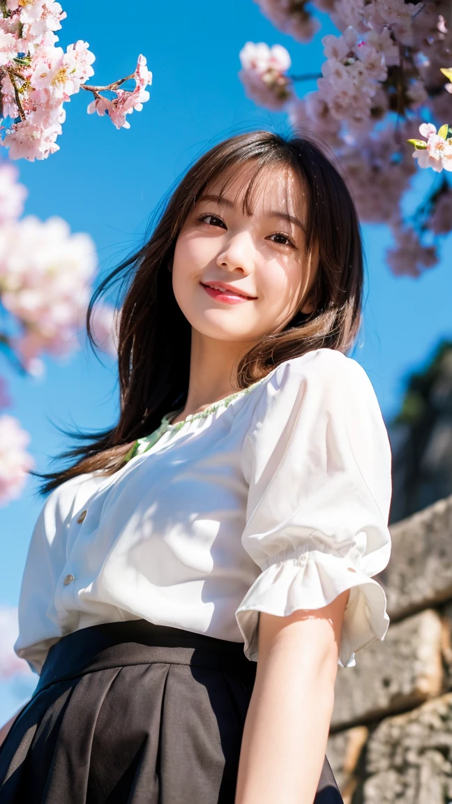 1girl,(RAW photo, best quality), (realistic, photo-realistic:1.4), masterpiece, an extremely delicate and beautiful, extremely detailed, 2k wallpaper, Amazing, finely detail, extremely detailed CG unity 8k wallpaper, ultra-detailed, highres, soft light, beautiful detailed girl, extremely detailed eyes and face, beautiful detailed nose, beautiful detailed eyes,cinematic lighting,perfect anatomy,slender body
wearing a white peplum dress,white skirt,(bokeh:1.2)
at a flower park,sakura flowers,flower garden,
,smile, (dimples)
<lora:momotakanako_lora:0.8>(hair with bangs)