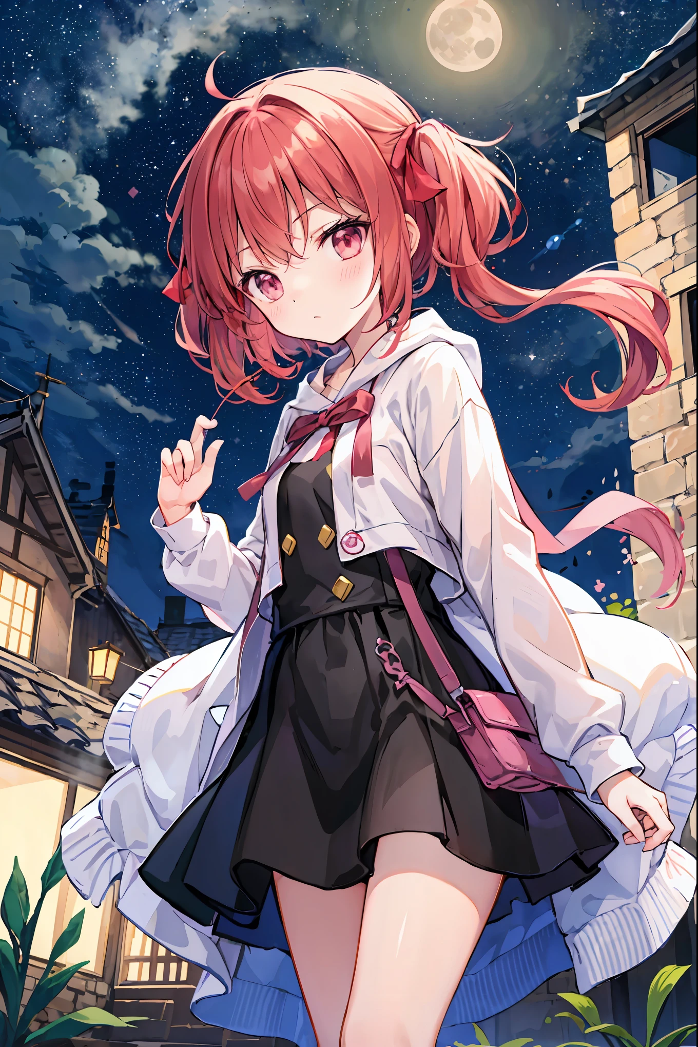 Cute,  chibi, Tiny,  don't go out in the middle of the night .  they march on a hazy moonlight night. I don&#39;t see them. Various 日本のYokaiと精霊, Heian-kyo,  Japanese folklore , matrix, Yokai(日本のYokaiと精霊), unmanned,  not human,  Heian emaki-style illustrations , Detailed Drawings,  vibrant colors、
