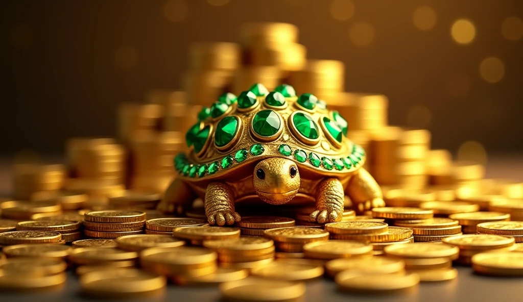 Frog holding a coin
