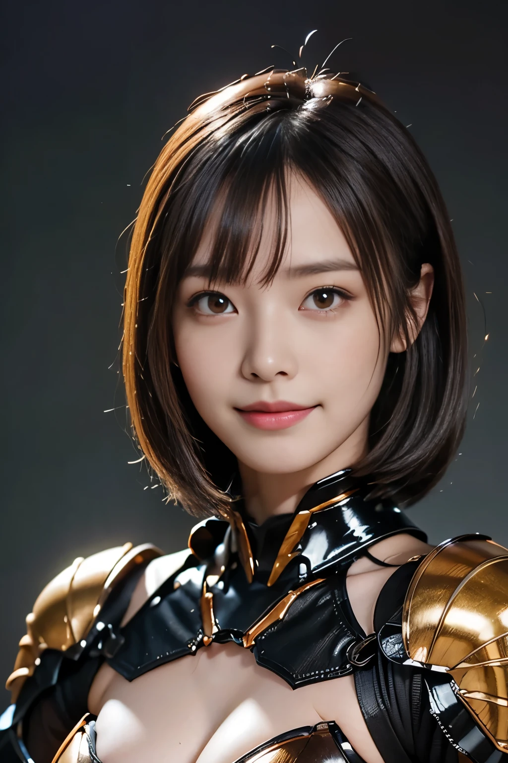 (High resolution,masterpiece,highest quality,Very detailed CG, anime, official art:1.4), realistic, photograph, amazing detail, all complicated, luster and luster,great many layers, 8k wallpaper, 3D, sketch, cute, figure,( alone:1.4), perfect female proportions,villain's daughter, (Fusion of dark brown cockroach and lady:1.4), (brown cockroach form lady:1.2), (brown cockroach woman:1.2), (Fusion:1.2), (alone:1.4), (evil smile:1.2), muscular, abs, (Cockroach brown exoskeleton bio insect suit:1.4), (Cockroach brown exoskeleton bio insect armor:1.2), (brown transparent cockroach feathers:1.4), (brown cockroach antenna:1.3),