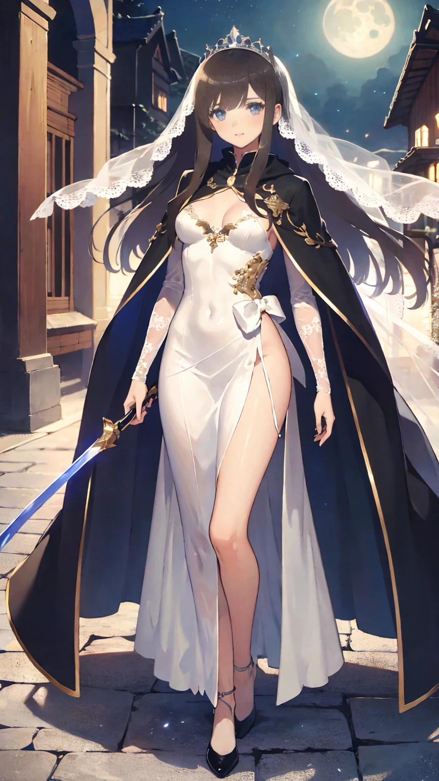 score_9, score_8_up, score_7_up, score_6_up, source anime,nero claudius \(bride\) \(fate\), nero claudius \(bride\) \(second ascension\) \(fate\), nero claudius \(fate\), 1girl, ahoge, ass visible through thighs, belt, blonde hair, breasts, bridal veil, chain, cleavage, cowboy shot, detached collar, detached sleeves, floral background, flower, garter straps, gloves, green eyes, hair intakes, leotard, lily \(flower\), lock, looking at viewer, medium breasts, short hair, smile, solo, standing, thighhighs, veil, white gloves, white leotard, white sleeves, white thighhighs, wreath, zipper, zipper pull tab, padlock, white flower, blush, closed mouth, puffy sleeves, thigh gap, bangs, hand up, long sleeves, bare shoulders, showgirl skirt, strapless leotard, strapless, full-length zipper, wide sleeves, large breasts,