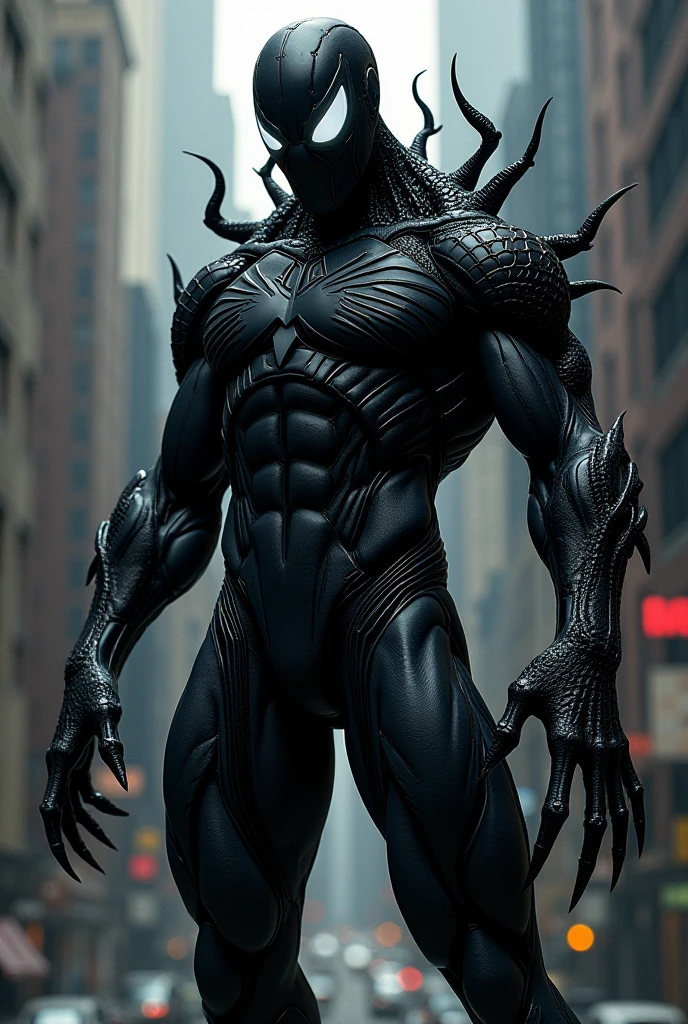 Venom transform into a muscular lizard