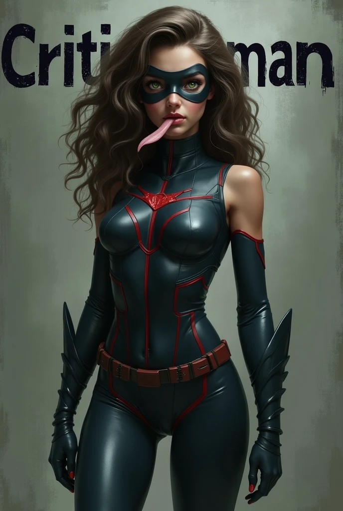 ((highest quality)), ((masterpiece)), (be familiar with), ((Elizabeth Olsen)), ((SCARLET WITCH)), perfect face、Precise、(Accurate hand and finger depiction)、scarlet witch woman、beautiful nails、black nail polish、(crawl on all fours)、eyes closed、Watery eye、blush、mouth open、(Drool:1.0)、(sweaty:1.1)、plump body、big breasts、constricted waist、big ass、glamorous、Glamorous、 NSFW, (putting penis deep in mouth:1.3), (deep throat:1.3), 1penis, penis with protruding blood vessels、thick penis、realistic penis, projectile cum, (the penis grows from the ground:1.3)、 (front view)、side lighting, best shadow, Special effects、(in the dark forest:1.3)、(Autumnal leaves々or surrounded by bushes..1)、(The ground is covered with fallen autumn leaves and tree roots..3 )、(steam:1.2)