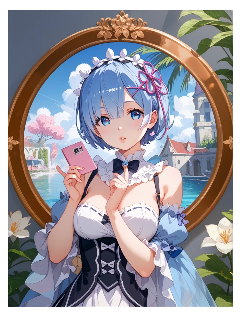 (masterpiece), highest quality, girl, alone, (trench jack)、kilt skirt、
a extremely delicate and beautiful girl, perfect details, super detailed illustrations, Close-up of girl, girls front, close up shot, head tilt, handsome figure, very short hair, Short wavy fine hair, asymmetrical bangs, eyes visible through hair, light blue hair, beautiful fine hair, Happy, delicate eyelashes, gray eyes, with blue ornaments, blue hair ornament, earrings, wallpaper 8k CG, hyper quality, very detailed,nature, flower、{{{{small breasts}}}}、highlight