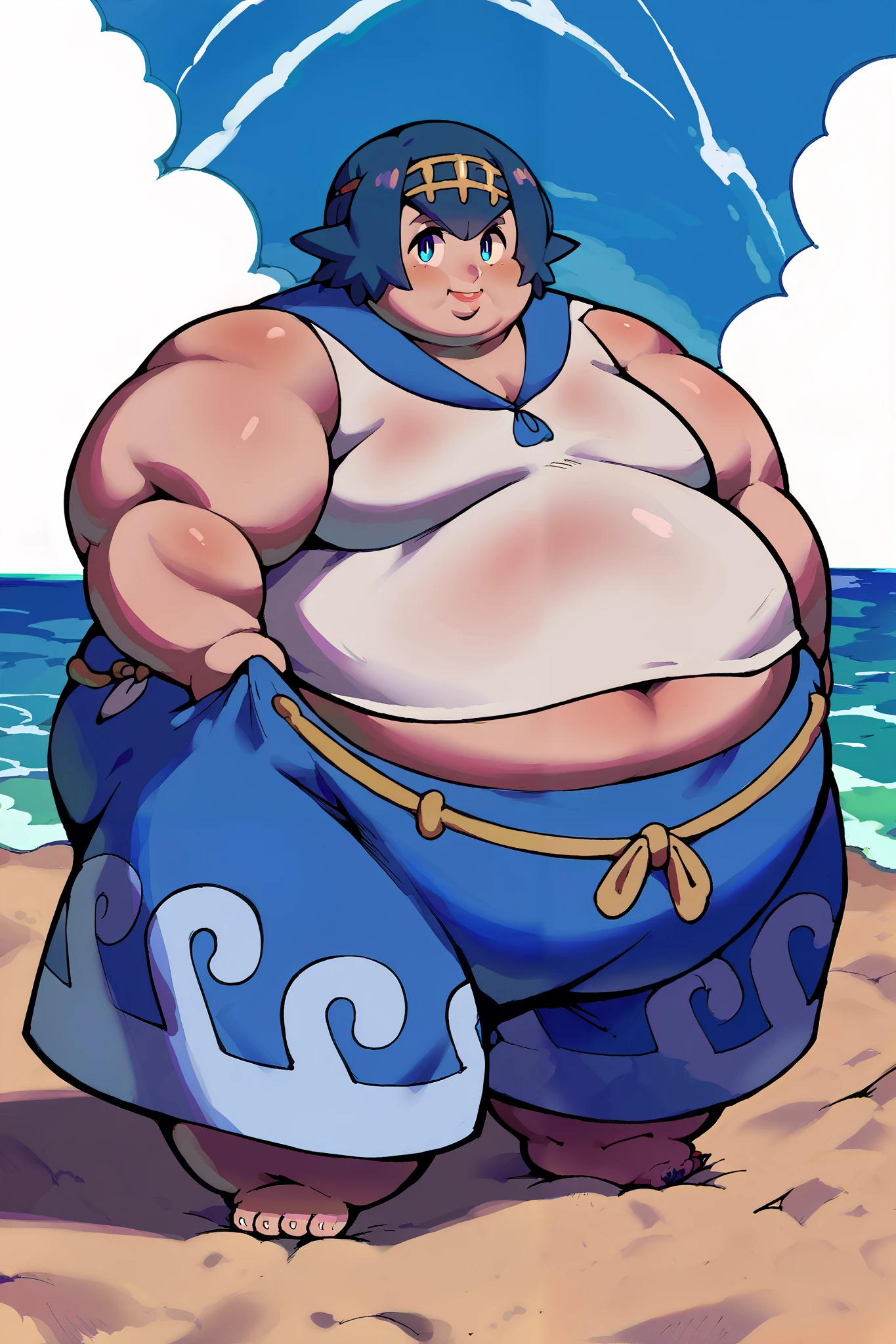 camera front view, horikoshi kouhei, absurdres, Eijiro Kirishima, red hair, boku no hero academia, chama kou, highres, looking away, male focus, muscular, red eyes, short hair, spiked hair, 8k quality, beach, (Eijiro Kirishima, detailed eyes, detailed face, (((full body))), visible foot, barefoot, (((Extra large up bulges penis dripping alot white semen))), (((nude))), (((hands on back of head))), (((standing on the ground))), red hair, red eyes, ((light smile)), looking at viewer, embarrassed, blush, showing off muscles, masterpiece, best quality, male focus, upper body, handsome, hot, male, gay, smooth and sharp focus, Wet body, (((emphasizing the extraordinary size of huge pregnant belly))),