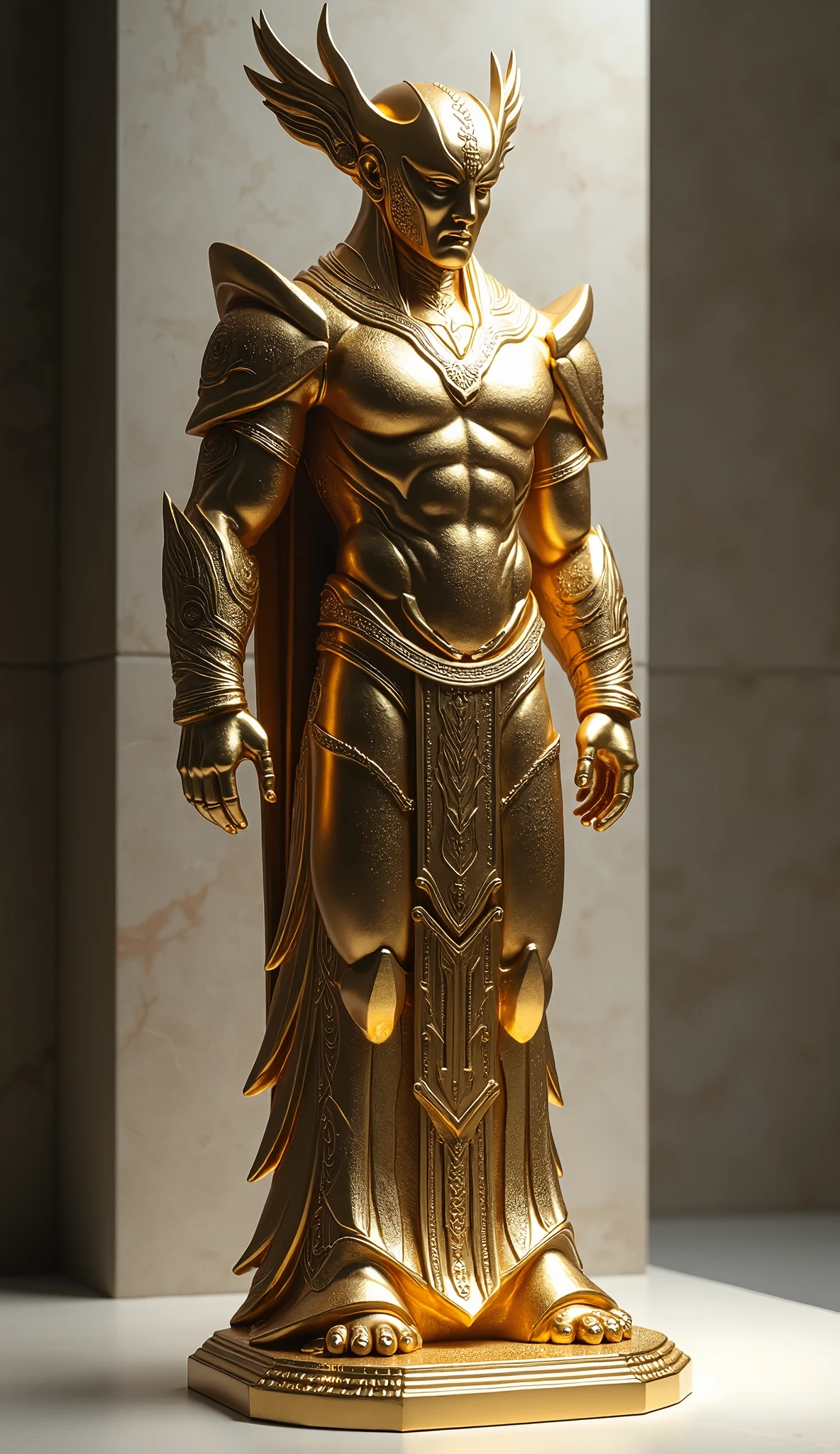portrait of Christ, biomechanical parts, Realistic, marble statue, shy, wrapped on the sheet, octane render, dramatic lighting, christianity, side view from bottom, anatomically correct, super detailed