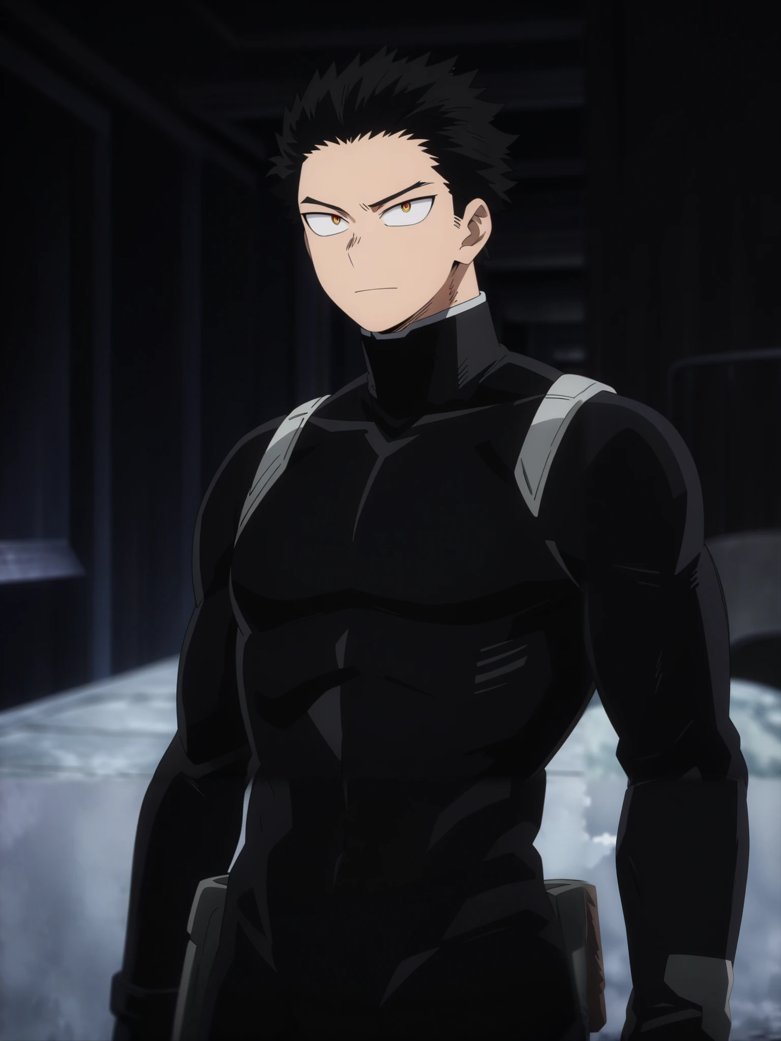 (masterpiece, best quality, anime, anime coloring:1.3, superhigh res). 29yo, 1man, sexy, handsome, male. A lean man with slicked-back black hair and glowing orange eyes. Wears a heat-resistant, dark red and black armored suit.
My Hero Academia character, MHA style, anime style, my hero academia, boku no hero academia, animated. Anime, Best Quality, Masterpiece, High Resolution, 4K, perfect body, perfect eyes, perfect eyes, Full Quality, colorfull, Looking at viewer, Anime, Anime Style, High Resolution.