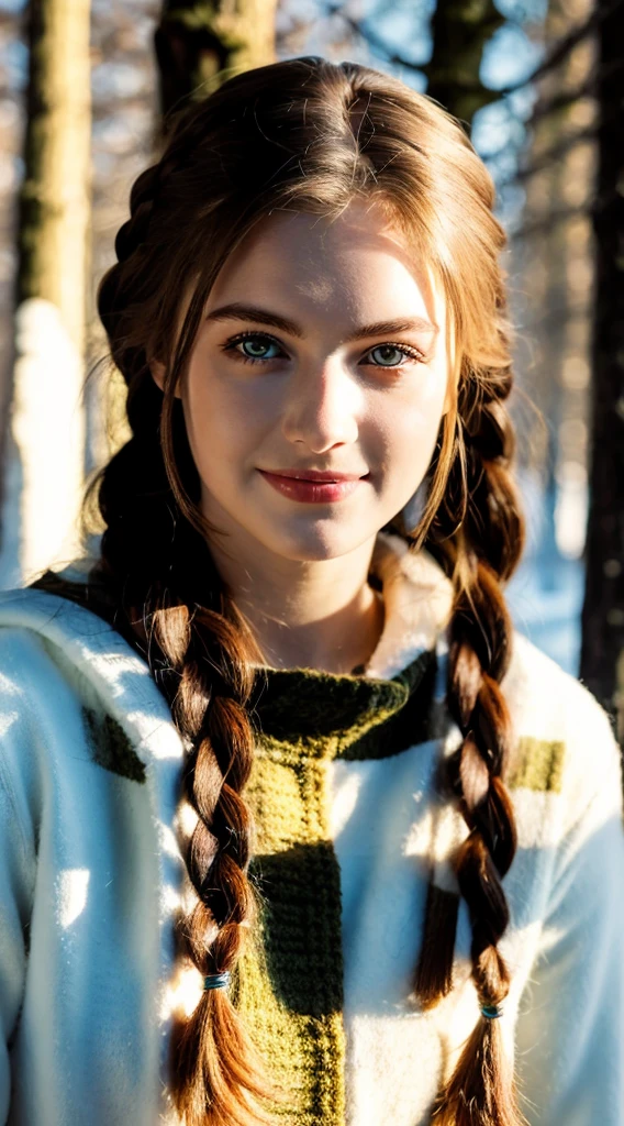 score_9, score_8_up, score_7_up, barbarian woman wearing barbarian rags in dark winter forest during snowstorm, high cheekbones, round face, subtle freckles, sensual eyes, v sign with fingers, hand palm, cute smirk, natural skin pores, detailed, intricate details