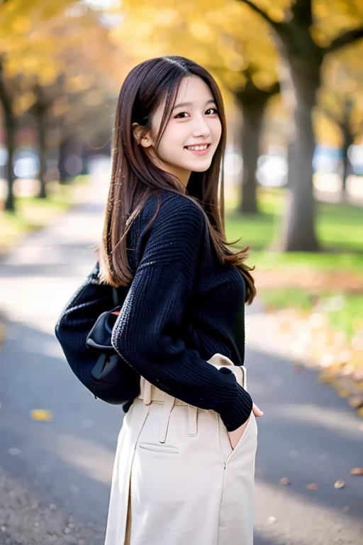 ((Tabletop, Highest quality, High resolution, Hmph, Pixel perfect, 4K, Hmph, Hmph))), One Girl, single, alone, Beauty、The whole body is visible、 ((Mid-wave hair, bangs, Brown Hair)), ((Brown eyes, Beautiful eyelashes, Realistic eyes)), ((Detailed face, Blushing:1.2)), ((Smooth texture:0.75, Realistic texture:0.65, Realistic:1.1, Anime CG Style)), Medium chest, Dynamic Angle, Perfect body, ((Red bow tie, , Black jacket, Open jacket, Brown cardigan, White shirt, Black Skirt, Checked skirt)), City stairs、Looking up from the bottom of the stairs、Very embarrassing panic smile, looked back、Leaning forward significantly、(The wind blew up her skirt, exposing her buttocks................................、Touch your buttocks with both hands、Spread your legs、Light pink floral lace panties)、