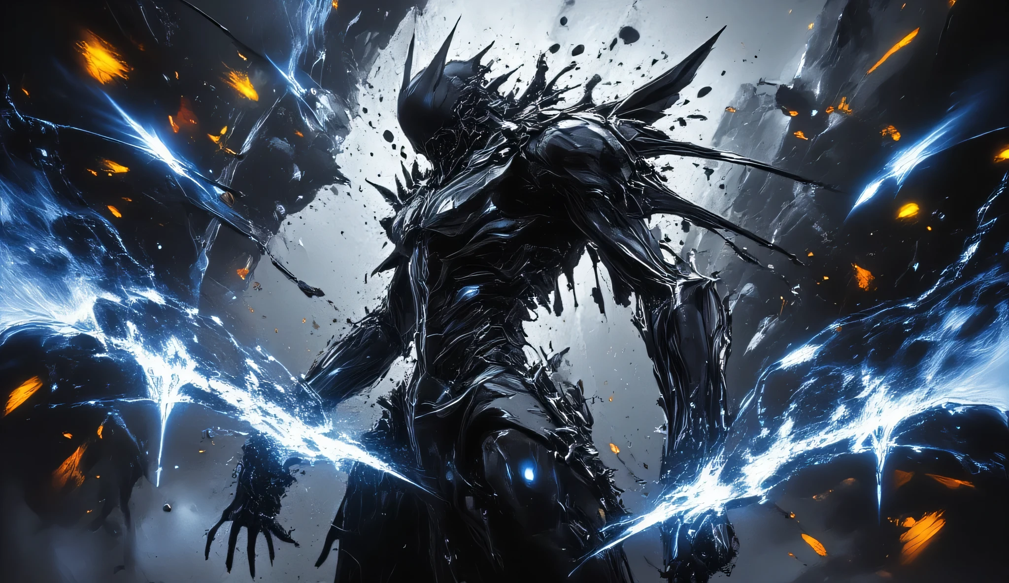 A massive mecha reaper, abstract dubstep concept, album cover