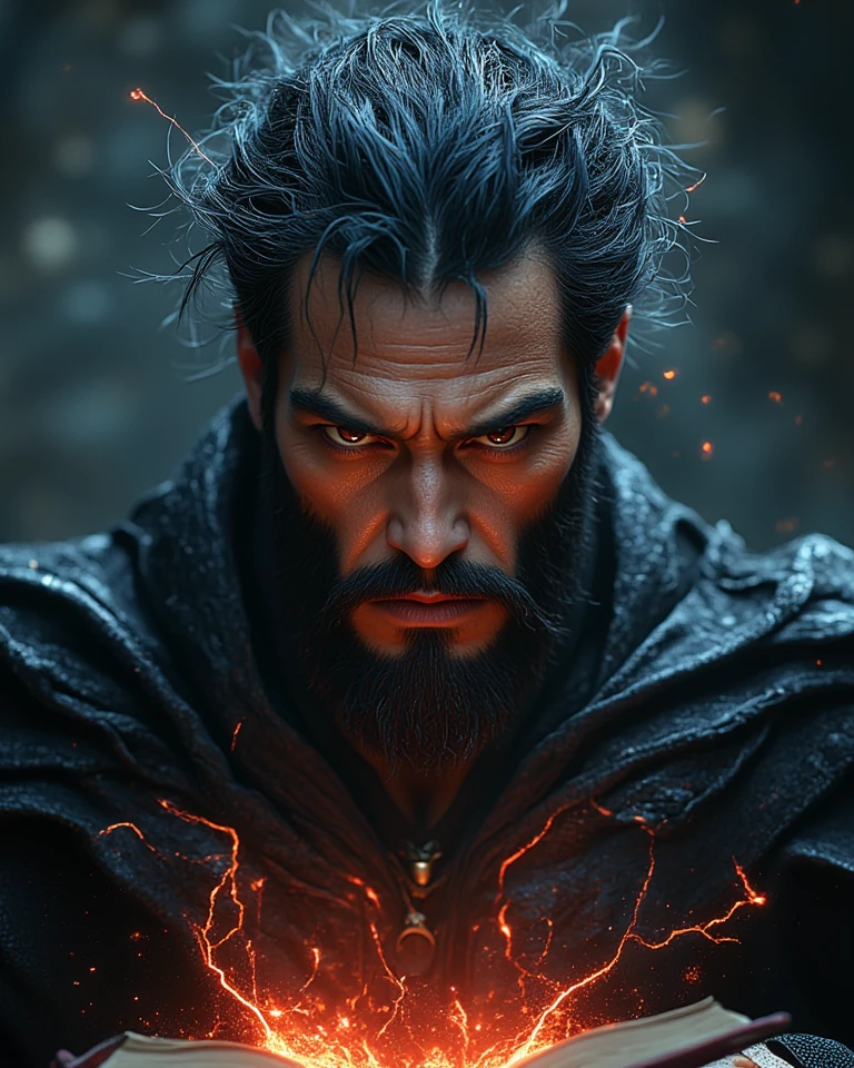 (sharp focus:1.2), an award winning photo of an man monk Orange, black outside, lightning back lighting, smiling, furious, anger, extremely detailed skin, hopelessness ,cloudy eyes, (deep shadows:1.1), high contrast, beautiful eyes, absurdres, 8k, (high quality:1.3), , artstation hd, concept art, detailed face and body, award-winning photography, (moody lighting:1.2), depth of field, bokeh, 4K, HDR
