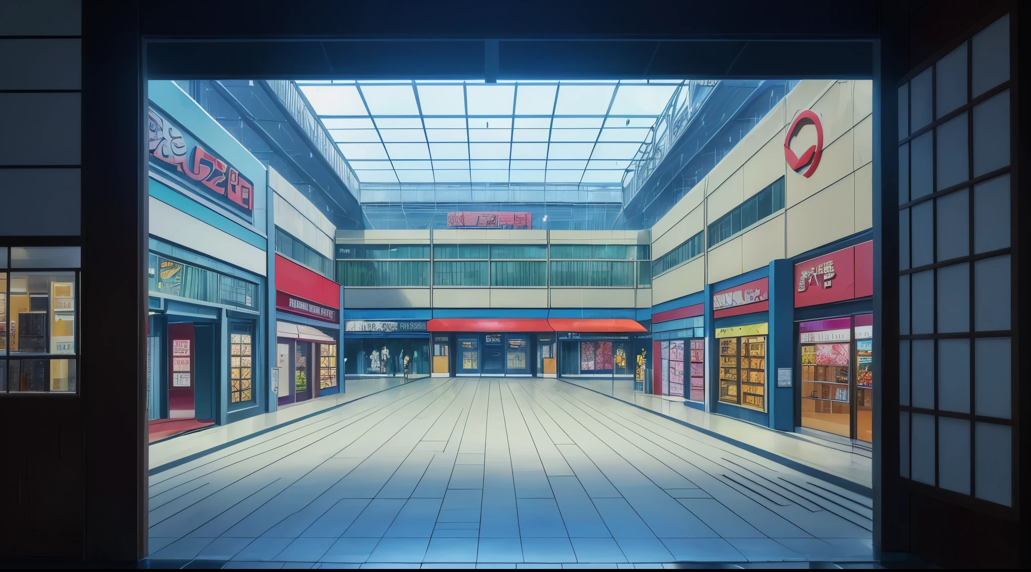 (Daytime) (Rainfall) (Rain)
(80’s Anime) (Classic) (Vintage) (Retro)
1980’s Japanese City of several buildings built in a modern contemperary architecture.
There is a very large Shopping Mall and Center
(View from the entrance of the Shopping Mall)