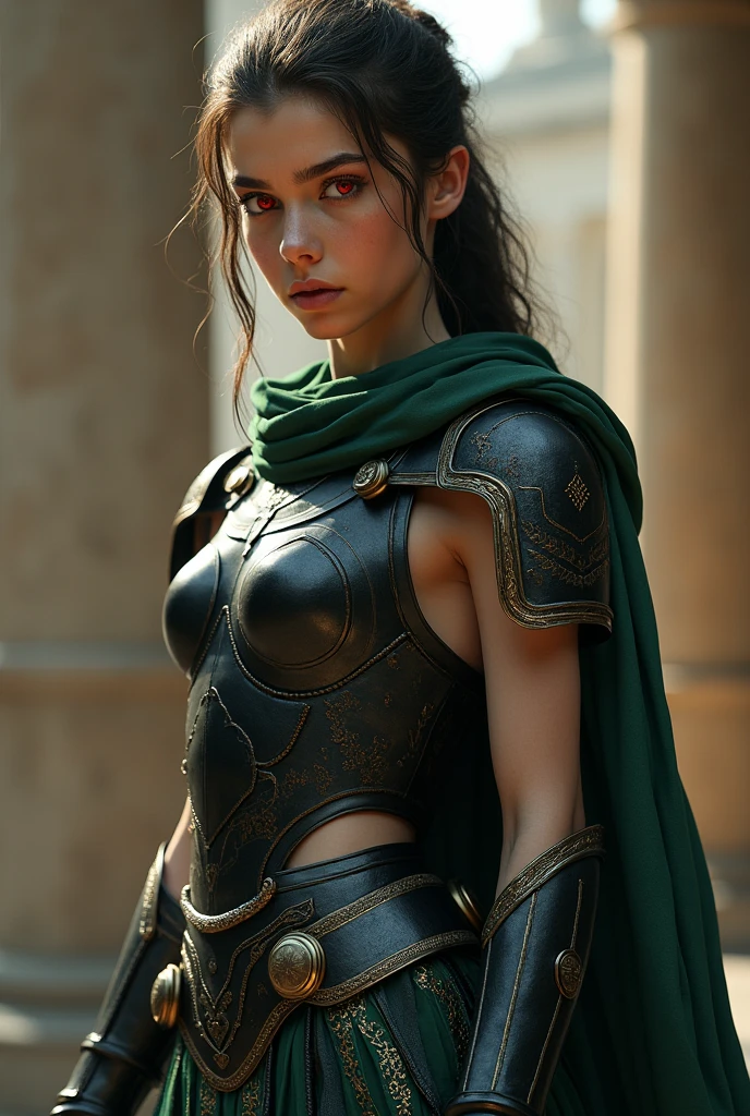arafed woman with a bow and arrow in a video game, a character portrait inspired by Valéria Dénes, trending on cg society, renaissance, realistic restored face, female character, accurate detailed face, portrait ezio auditore as female, with very highly detailed face, character close up, the goddess artemis smirking, female lead character, mother of witchers