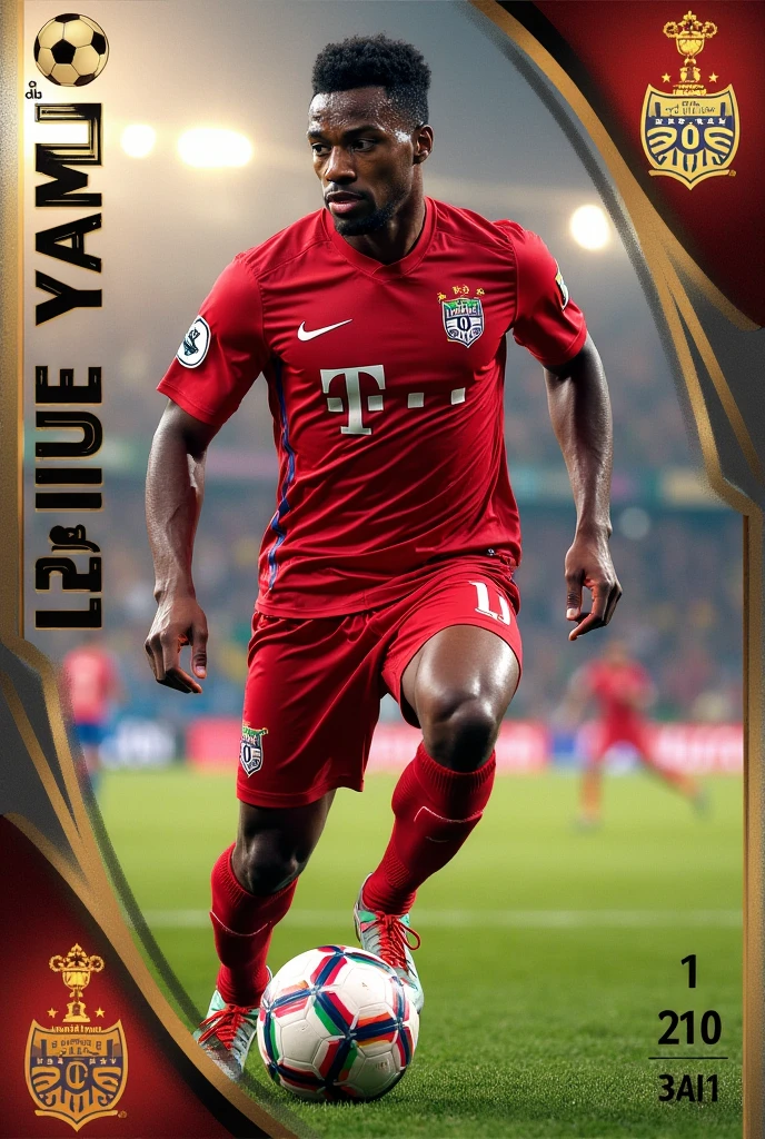 A card from Adrenalynxl Panini from the Ballon d'Or edition featuring the player Lamine Yamal