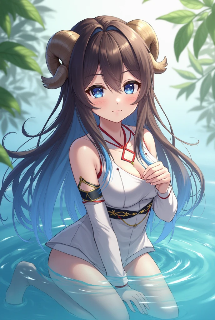 (masterpiece), background, floating city, fantasy, 1 girl, ((((man's chest)))),(red and blue heterochromia), watery eyes, smile+happy, open mouth, medium hair, blunt bangs, flipped hair, black hair, red inner hair, (wavy hair), Upper body, wariza, ((front)), Ahoge, from below, frill dress,sitting, beautiful detailed eyes, ((small breasts)), ((((nude)))), nsfw, ((spread legs)), (((cum on body))) (hands behind head), arms up behind, , ((abs)), ahegao, angry, ((crying face))