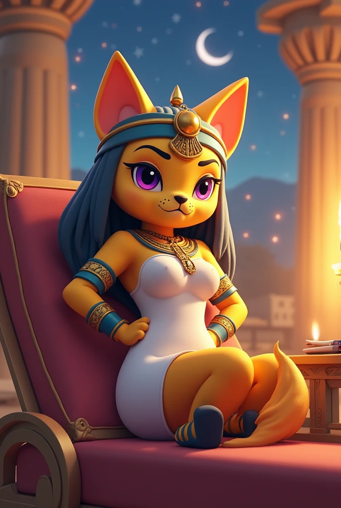 cleopatra, revealing clothing, huge breasts, Brunette Body --Automatic