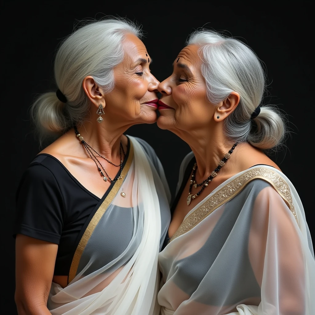 In india modern office,total 3 india eldery ladies involving and licking their hairs of each others wildly,First 60 years old eldery indian lady kneeled with her oil smeared conrowed braided hair wears saree with out blouse,Second 60 years old lady from behind to kneeled lady with her oil smeared conrow braided hair wildy raping kneeled lady' head scalp wearing wrap saree revealing her upper saggy breast exposed, Third 60 years old eldery with her cean scalp super conrow braided hair raping kneeled lady' scalp exposing one single breast revealing ,these three ladies are with dress in as per detsiled prompt here,all four of them,with their hairs respectively colors for the marure ladies and eldery lady hairs in as per image prompt,their long,meticulaiursly suler conrowed braided hairs shining ,red lipsstick,natural tongues pulled out,licking the eldery lady' hair by  other eldery with conrowed hairs like she is being raped excat in image,These all three ladies' faces are with showing full of sexual wildness showing out from their faces exact as in image prompt,Their eyes are fullfill with sexual wildness with raping scalp as per the imahe prompt,(Show me their tongues,long tongues:1.0) styled with 100000 liters hair oil,hairs like viscus oiled pulp,slick combed hair lines highly visible,{{{{Ladies wears perfect dresses in perfectt busty}}}},{{{{{NSFW}}}}},{{{{{{Hairs highly soaked}}}}}},{{{Hairs Drenched in water}}}}},{{{slick combed hair lines}}}},{{{{Hairlines reflecting shinning like mirrors with water}},{{{{{Showcase full bodies perfect figures}}}}},{{{{{High resolution perfecr color grading}}}}}},{{{Perfect conrowed on all three ladies exactly in image prompt}}}}}}},((((((Generate ethnicity as indian sexy build ladies))))))),((((((Generate wildness poses where shows the wildness maturity of the sexually wildness and extremly extremly wildness in to hair licking by their tongues exatly as image prompt if someone sees this should get errected)))),