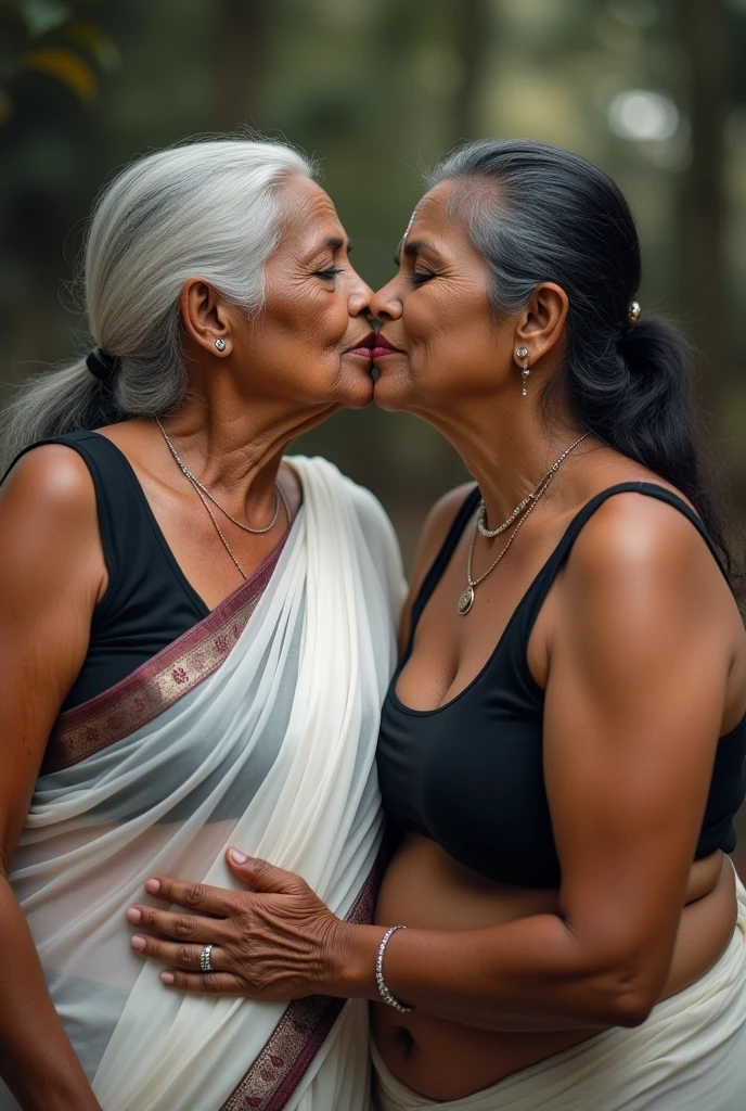 A Indian women age 75 year old, fully naked, with granddaughters
