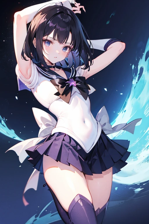 high quality、woman、Sailor suit、skirt、Flipping、Blue ribbon pants、Panties in full view、Erotic、