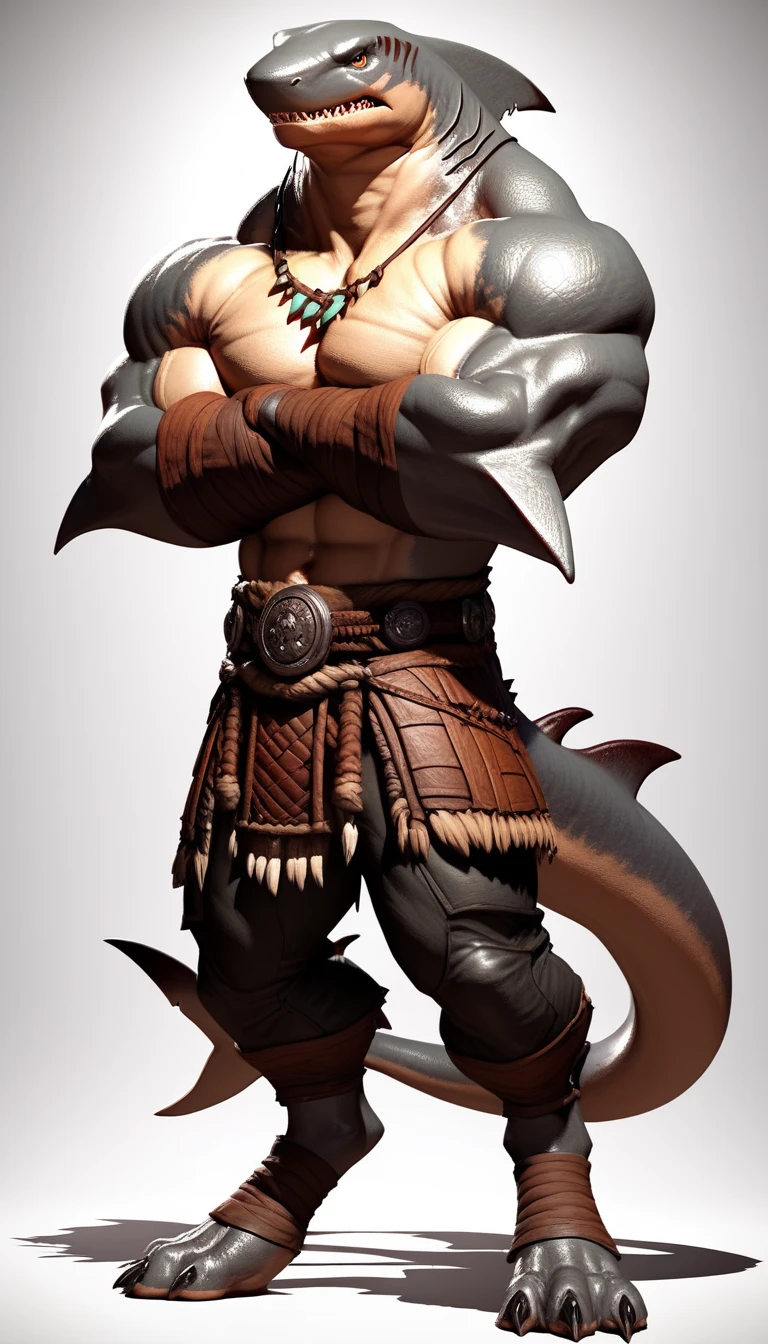 (1 Boys of the North),Full body like,Stone Age,Primitive barbarian style,(Cartoon 3D,Exquisite facial features,largeeyes,beauitful face,cropped legs),a shield,sandals,highly details eye,详细的脸, Black color hair,white backgrounid,character concept, character art,tmasterpiece,best qualtiy,Best resolution,8K,3Drenderingof,unreal-engine,Ray traching