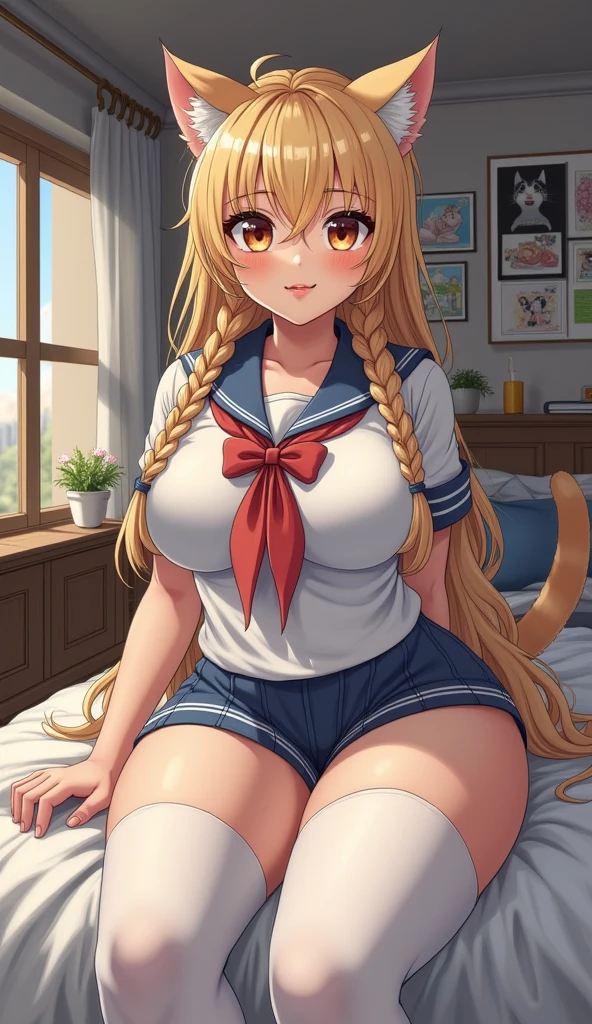 Very detailed、(8k, RAW Photos, highest quality, masterpiece:1.2), (Very detailed 8k wallpaper),figure、Professional Lighting,Sharp focus, Depth of written boundary、、Clear Eyes、Perfect Anatomy、With a girl、、、、、,、(Plump thighs)、Emphasize cleavage、、pov 、Open-neck T-shirt、Denim mini skirt、Midsummer outdoors、
