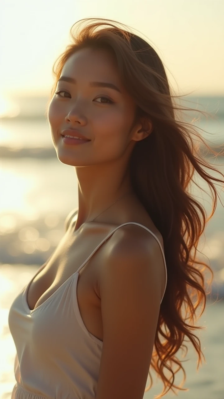 (broc-evelynlinv2:1.1)
(wind blown hair:1.2)
model photoshoot,
realistic photo, skin pores, textured skin, highly realistic skin, ambient occlusion, (realistic, photorealistic, RAW photo:1.4), best quality, 4k, 8k, hdr, dslr, fujifilm xt3