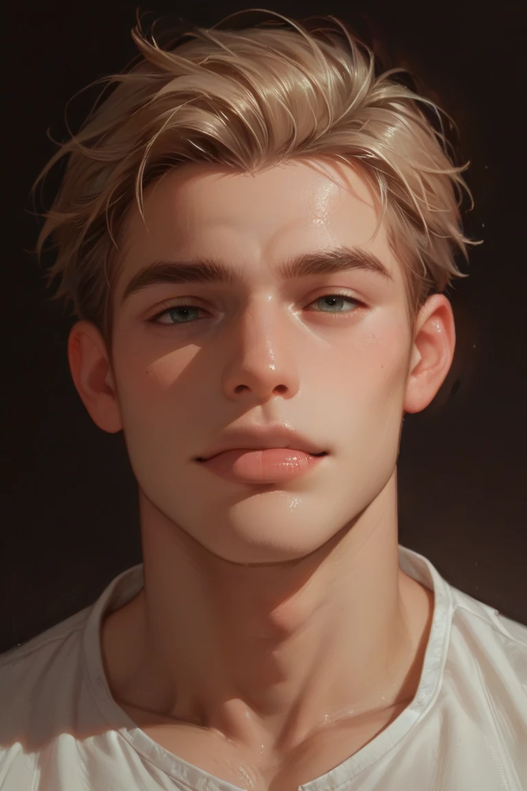 Make a handsome young man who looks like a yandere.