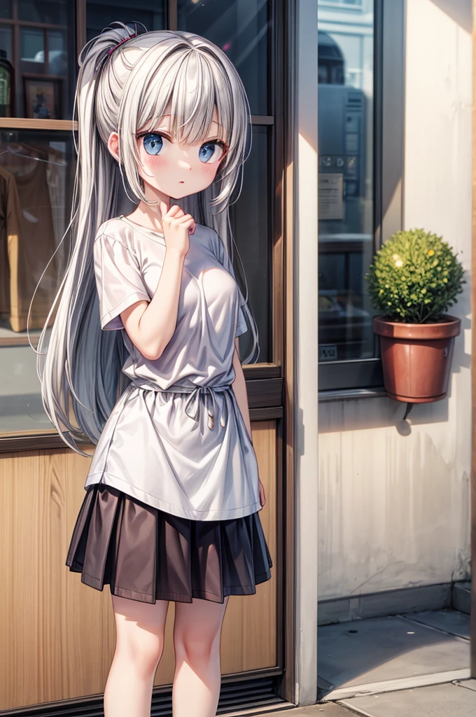 index, index, (Green Eyes:1.5), Silver Hair, Long Hair, (Flat Chest:1.2)happy smile, smile, Open your mouth,v neck tank top shirt,Skinny jeans,Cute Sandals,Rocket Pendant,walking,sunset,evening,The sun goes down,whole bodyがイラストに入るように,
break looking at viewer, whole body,
break outdoors, construction area,
break (masterpiece:1.2), Highest quality, High resolution, unity 8k wallpaper, (shape:0.8), (Beautiful attention to detail:1.6), Highly detailed face, Perfect lighting, Extremely detailed CG, (Perfect hands, Perfect Anatomy),