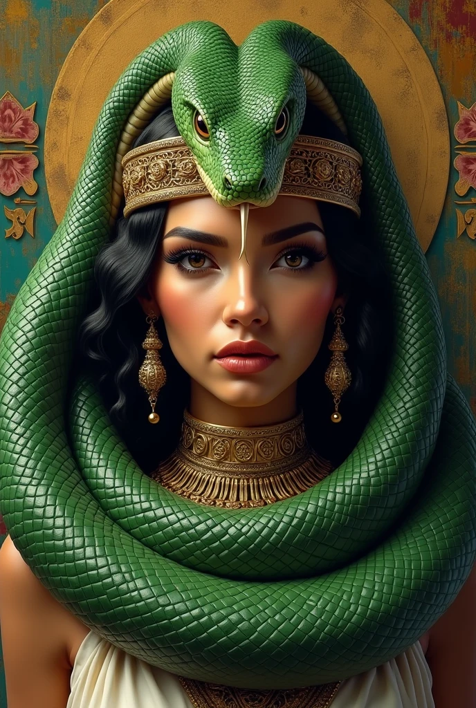 Dans le Monde de conan, Anumkhet est une Stygienne et une figure complexe et envoûtante. Elle possède une beauté ensorcelante qui attire immédiatement l'attention, avec une peau écailleuse qui brille légèrement à la lumière des torches du temple. Ses yeux captivants, d'un doré hypnotique, ont une pupille fendue semblable à celle d'un serpent, reflétant à la fois la sagesse ancienne et la cruauté prédatrice.
Ses traits faciaux sont délicats mais aussi marqués par une certaine rigueur, une détermination qui transparaît dans chaque mouvement qu'elle fait. Ses crochets, dissimulés sous des lèvres douces mais fermes, sont une indication silencieuse de la nature dualiste qui réside en elle : la beauté et le danger, l'humanité et la bête.
Anumkhet porte souvent des vêtements qui mêlent la splendeur royale à la sobriété pratique, des étoffes drapées qui suggèrent à la fois la majesté et l'humilité de sa position. Sa présence est empreinte d'un mélange de mystère et de puissance, capable d'inspirer à la fois la crainte et l'admiration parmi ceux qui la rencontrent.
Elle se déplace avec une grâce féline, mais chaque geste révèle une tension intérieure, une lutte constante pour maintenir l'équilibre entre ses deux natures antagonistes. Anumkhet incarne ainsi la quintessence de la Stygie antique : une terre de magie et de mystère, où les divinités marchent parmi les mortels et où chaque individu porte en lui les cicatrices du passé et les promesses de l'avenir.