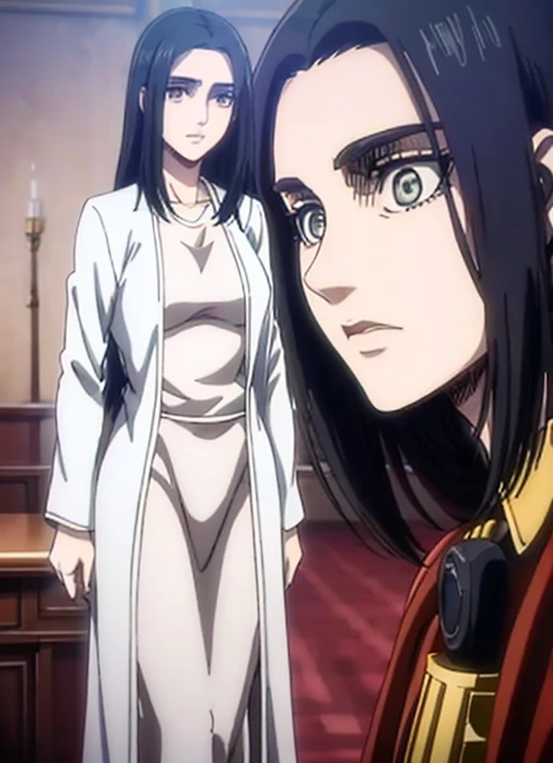 Pieck Finger, Shingeki no Kyojin, big thighs, wide hips, big chests, anime, 3D rendered, LoRA style, 3D anime style, realistic