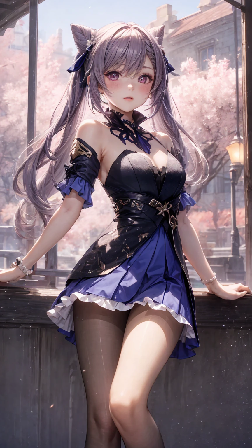 [keqingopulent]:1.5,((masterpiece,highest quality,Highly detailed images,Beautiful images))1.4(keqing images、Cities with waterways、Beautiful waterways、The wind is blowing、Overall dim lighting、Backlight、A fantastic atmosphere、Thick Fog、Dust flutters)1.3,(Close-up)1.1
