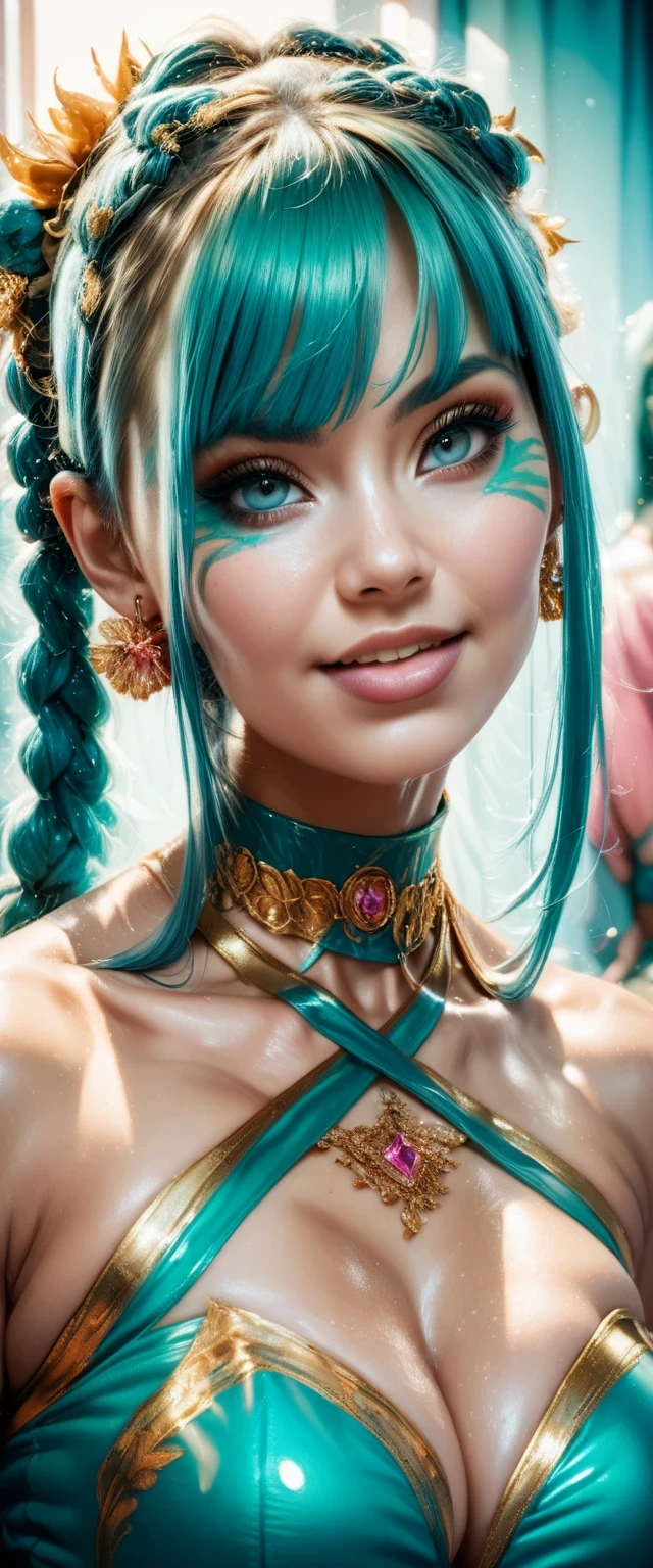 extreme close-up  of 18yo girl's face