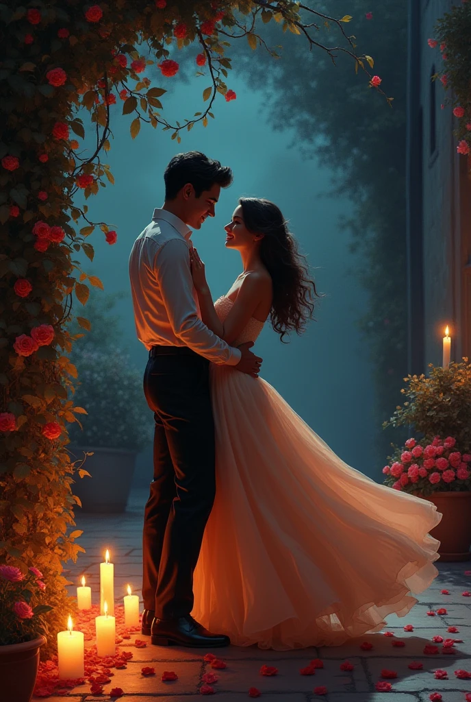 Love Song Setting Night scene love song dancing mood - SeaArt AI