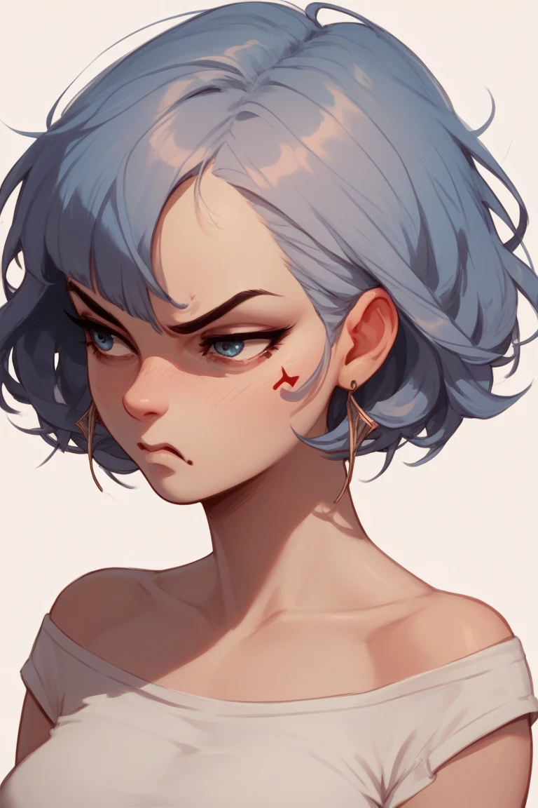 Syuyen, short hair, tsundere