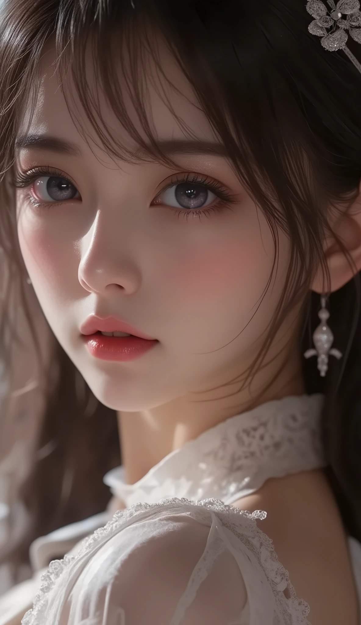 8k, super high resolution , best quality, Masterpiece,rule of thirds,golden ratio, surreal, photos, one woman,( girl :1.3), is cute , is cute 顔, Beautiful Eyes in Every Detail , 細かく Details, mature woman, princess,full body,smile, black hair,drill hair,ID photo,future, brutal cyberpunk woman , luxurious and beautiful ,Bunny Girl, has a playful sense typical of anime art styles、conveys a slightly elegant vibe. bedroom.,( Thin Waist:1.4)、( Beautiful :1.4), pink lips, profile,((( ideal body shape))),Small bust, A cup :2,、 portrait:2、 perfect anatomy 、鮮明な Details、 Details, thin lips,Perfect and beautiful face ,完璧で is cute 顔, Meticulous Skin , Perfect Limbs 、 Thin Waist, surreal,Light and Dark, Fashion Magazine Cover ,glowing