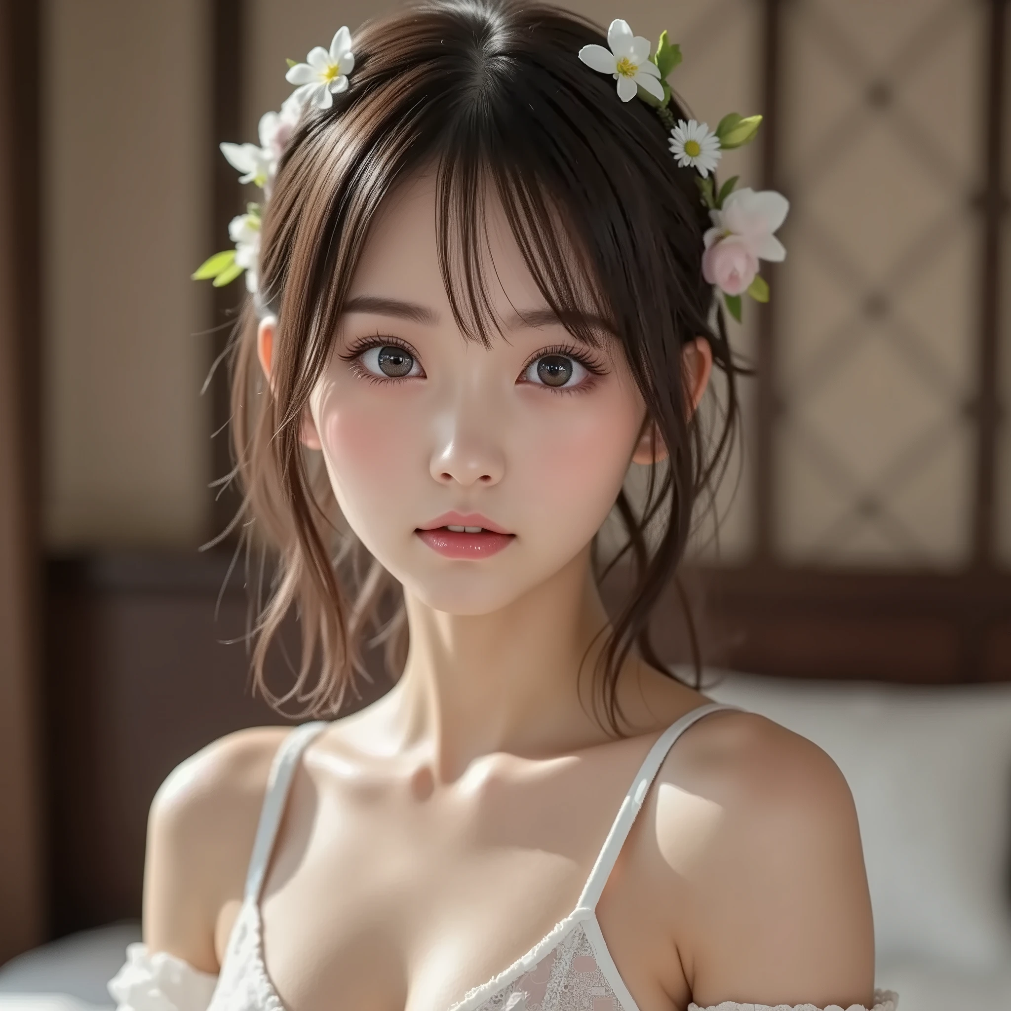 8k, super high resolution , best quality, Masterpiece,rule of thirds,golden ratio, surreal, photos, one woman,( girl :1.3), is cute , is cute 顔, Beautiful Eyes in Every Detail , 細かく Details, mature woman, princess,full body,smile, black hair,drill hair,ID photo,future, brutal cyberpunk woman , luxurious and beautiful ,Bunny Girl, has a playful sense typical of anime art styles、conveys a slightly elegant vibe. bedroom.,( Thin Waist:1.4)、( Beautiful :1.4), pink lips, profile,((( ideal body shape))),Small bust, A cup :2,、 portrait:2、 perfect anatomy 、鮮明な Details、 Details, thin lips,Perfect and beautiful face ,完璧で is cute 顔, Meticulous Skin , Perfect Limbs 、 Thin Waist, surreal,Light and Dark, Fashion Magazine Cover ,glowing