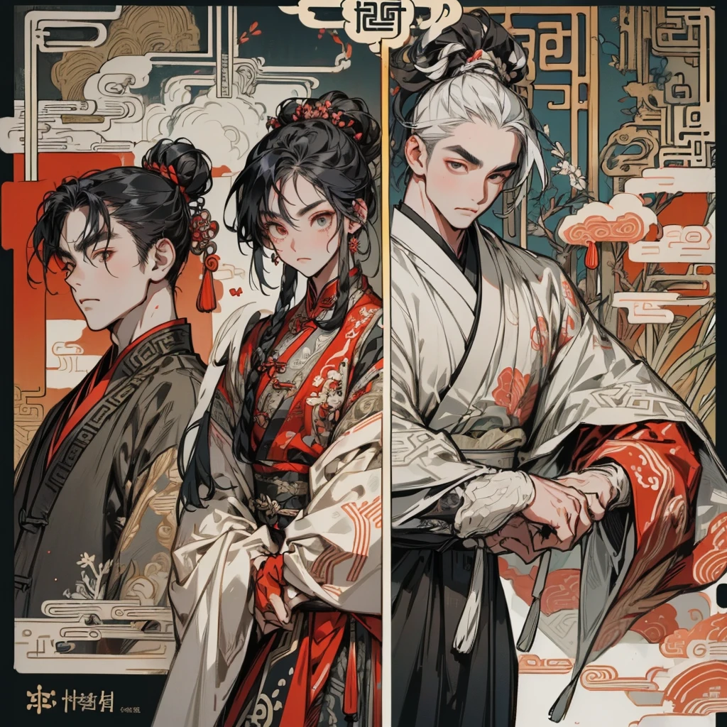 There is an inspired work of art inspired by the energies of Wen Zhenheng, Pan Tianshou, Gage, Cao Buxing, Ye Xin and Li Rongjin, written in light colors on white paper and painted with colorful logos, again inspired by Li Keran. --auto --s2