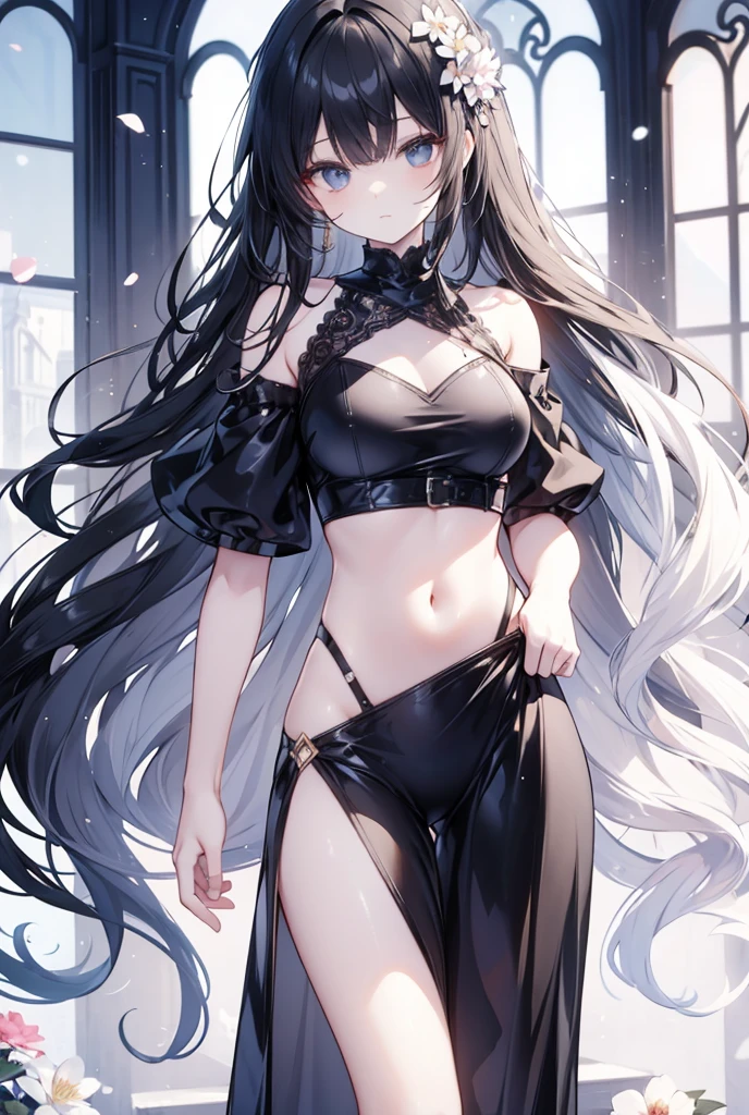 Slender, (Compensate:1.1), (White short bra:1.2), (Small breasts:1.6), In the dungeons、 (Head to knee portrait image:1.6),(Flat Chest:1.8),String panties exposed
