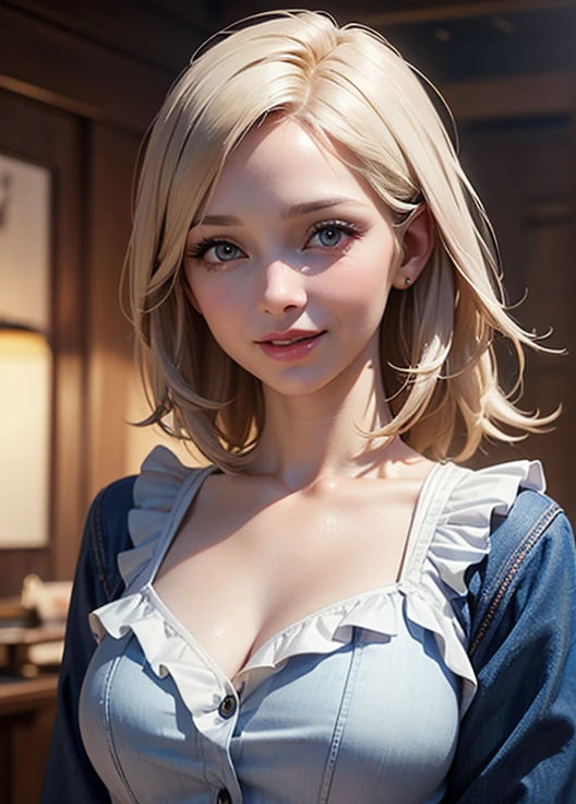 ((table top)), ((highest quality)), (Super detailed), ((cute)), cute, (Lovely), ((sexy)), (device), ((very detailed)), (detailed eye), (detailed facial features), (fine fingers), (Detailed clothing characteristics),4k, (8K), (beautiful), figure, dynamic angle, (Upper body:1.2), (has a wizard&#39;s wand:1.3), Knossos palace, evening, autumn, Beautiful woman, alone, Beautiful navy blue wizard dress, (She is wearing a skimpy wizard&#39;s dress:1.3), beautifulblonde, Fishtail Braid, beautiful blue eyes, ((beautiful eyes)), white teeth, saggy breasts, (hair ornaments:1.2), earrings, Bib Necklace, smile, Lens flare, shiny、((blonde)),