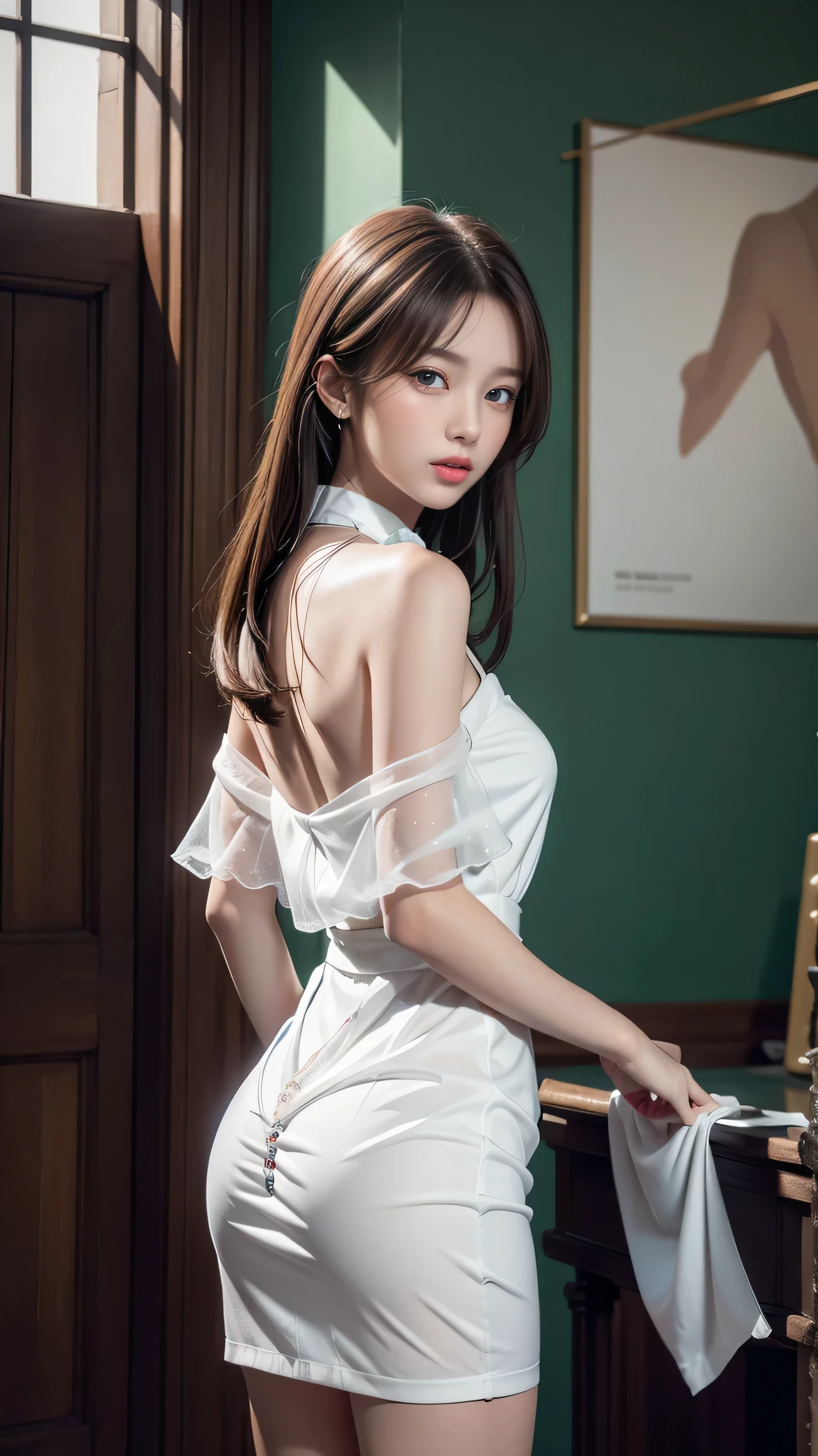 <lora:xiaowu_20:0.9>,face lighting,bright backlight,medium breasts,super high resolution,best quality,Photos,4k,(Realistic:1.2),xiaowu,1girl,bunny ears,hair_ornament,kind_smile,(fair_skin:1.1),thigh,pony-tail,(very long hair:1.2),