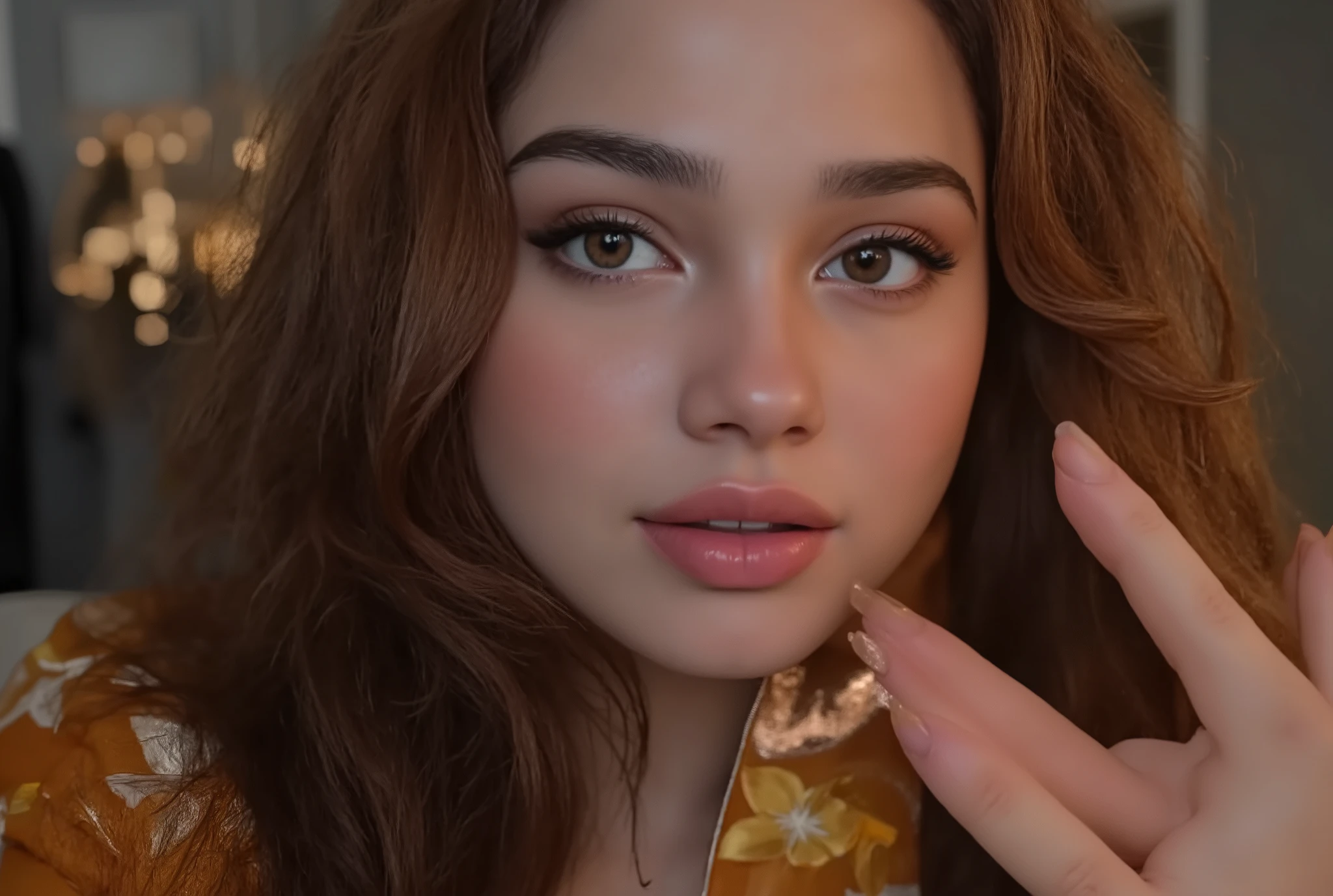 happy young women celebrating new year, 4beautiful girls, sexy babe, detailed face, long eyelashes, beautiful detailed lips, extremely detailed eyes and face, new year party, new year party background, warm colors, masterpiece, (best quality,4k,8k,highres,ultra-detailed,realistic,photorealistic:1.37), digital painting, vibrant colors, studio lighting