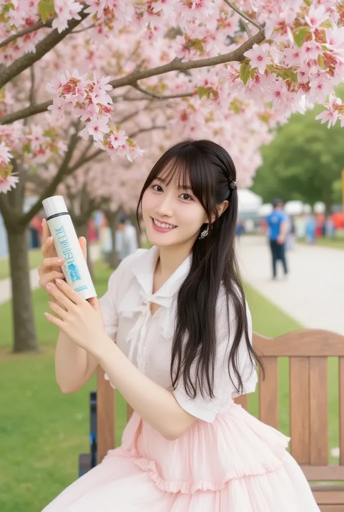 mano，Female hands，holding a bottle，water spray，hand holding bottle spray，rained，Premium image quality，realisticlying，good looking hand