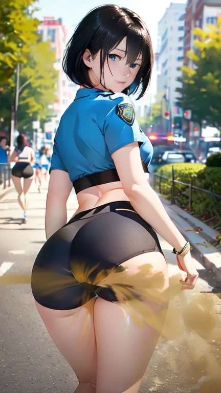 anime girl with big ass in a white dress and stockings, nurse girl, small curvy , in the yard, lit from behind, [ 4 k digital art ]!!, makoto shinka, nurse, makoto, bending over, thicc, (sfw) safe for work, wlop and sakimichan, trending on cgstation