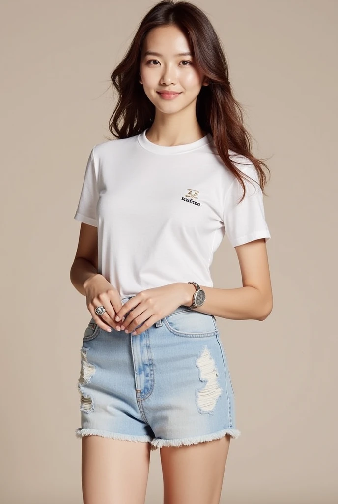 1 girl age 27, full body, wearing short and tshirt, solo, aesthetic artwork, irish redhead, long wavy ginger hair, grayeyes light, some small freckles, pale skin, G-cup, huge breasts, slim body, runners body, (textured skin, skin pores:1,1), (moles:0,8), imperfect skin, (extremely detailed 8K wallpaper),soft lighting, high quality, film grain, fujifilm XT3 sharp focus, f 5.6, 50mm, high detailed, sharp focus, high detailed, complex details, background is bazaar