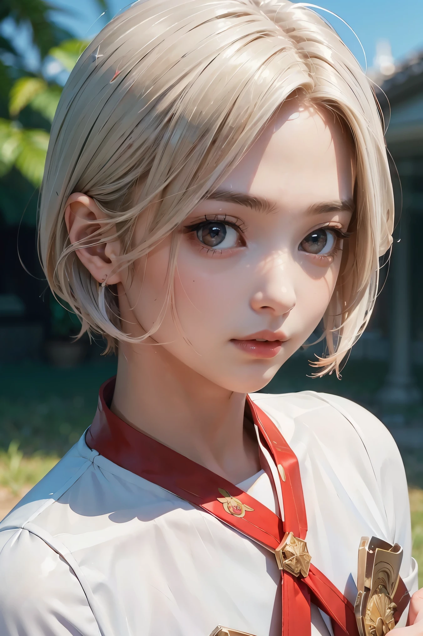 (masterpiece:1.2, best quality), (finely detailed beautiful eyes: 1.2), ((1boy)), (red eyes:1.4), (finely detailed eyes and detailed face:1.3), ((boy with short white hair)), (beautiful and clear background:1.2), (extremely detailed CG, ultra-detailed, best shadow:1.1), ((depth of field)), ((watercolor)), beautiful concept illustration, (orange background:0.5), (illustration:1.1), (extremely fine and beautiful:1.1), (perfect details:1.1), from front, cowboy shot, scenery